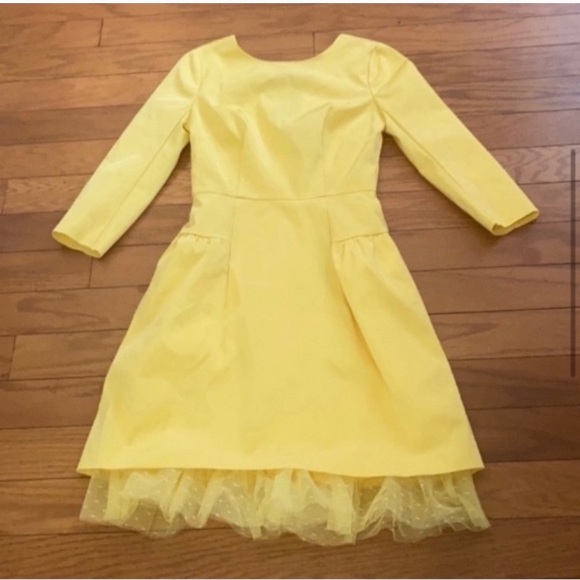 J. Crew Dresses & Skirts - J. Crew YELLOW Sheath Dress w/Tulle
